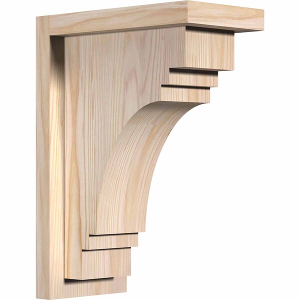 Ekena Millwork Pescadero Smooth Corbel w/Backplate, Douglas Fir, 5 1/2"W x 10"D x 14"H COR06X10X14PEC01SDF - main